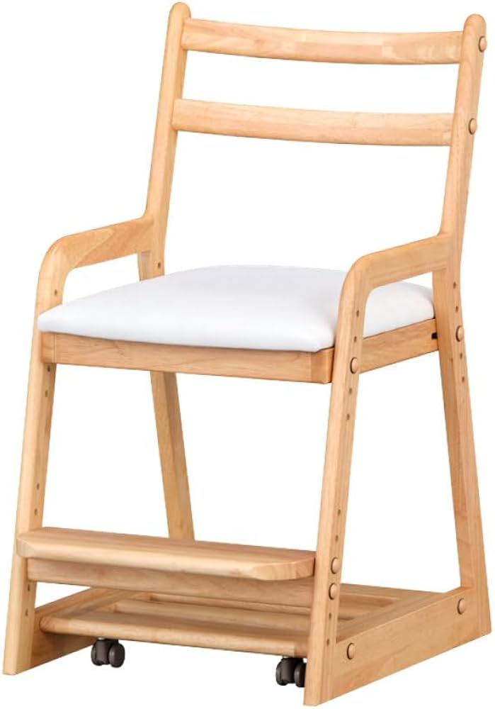 Amazon.co.jp: ISSEIKI 学習チェア【組立品】ナチュラル 幅42（ラバー