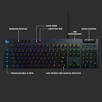 Amazon.com: Logitech G815 LIGHTSYNC RGB Mechanical Gaming Keyboard