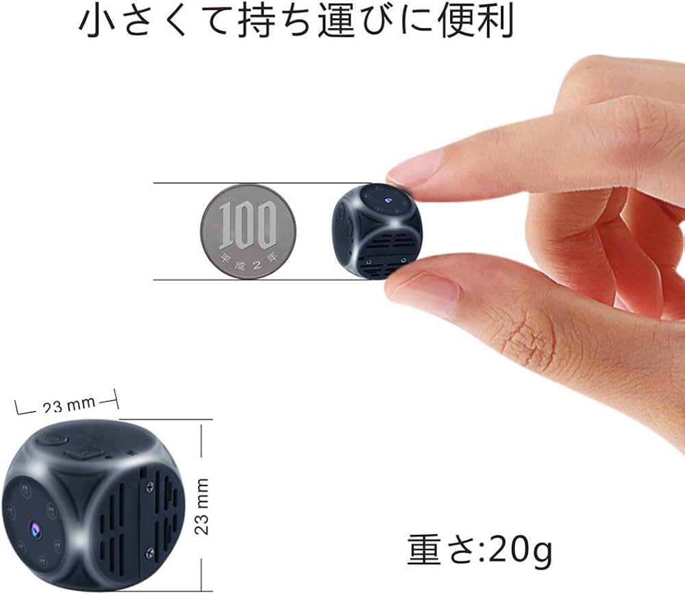 Amazon.co.jp: 超小型ミニカメラ、1080Pスパイカメラ、赤外線暗視機能