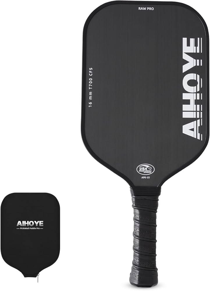 Amazon | Aihoye PRO ピックルボールパドル - 未加工 T700 カーボン