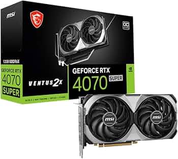 Amazon.com: MSI GeForce RTX 4070 Super 12G Ventus 2X OC Gaming