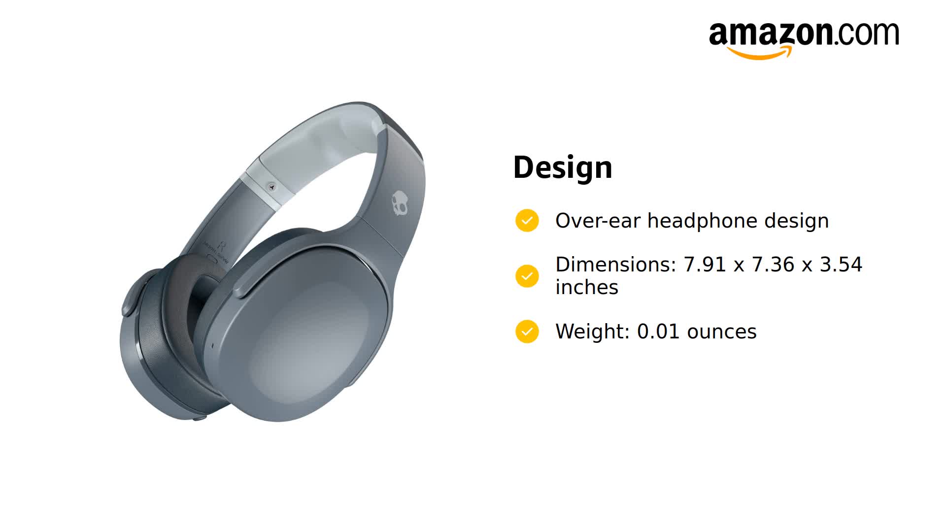 Amazon.com: Skullcandy Crusher Evo Wireless Over-Ear Headphone
