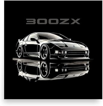 Amazon.com: Black 300zx JDM Wall Art for Japanese Tuner Car Fans