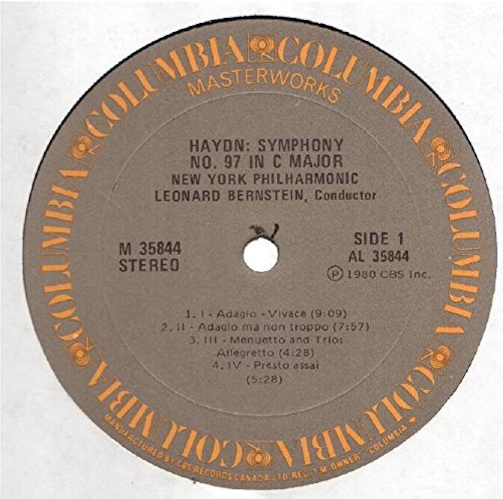 Amazon.com: Leonard Bernstein: Haydn Symphony 97 & 98 LP NM Canada