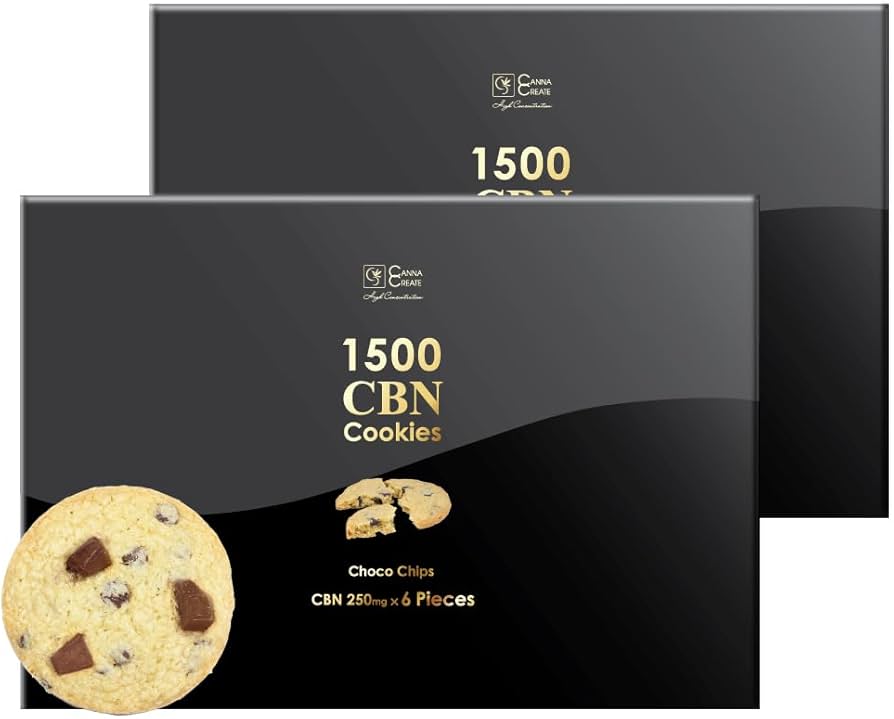 Amazon.co.jp: CANNA CREATE 高濃度 CBN クッキー 1500mg 6枚入りBOX 1
