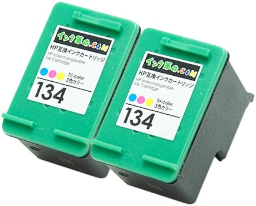 Amazon.co.jp: 【インク革命】 HP用 HP134 リサイクルインク カラー ×2