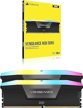 CORSAIR VENGEANCE RGB DDR5 RAM 64GB (2x32GB) 6400MHz CL32-40-40-84