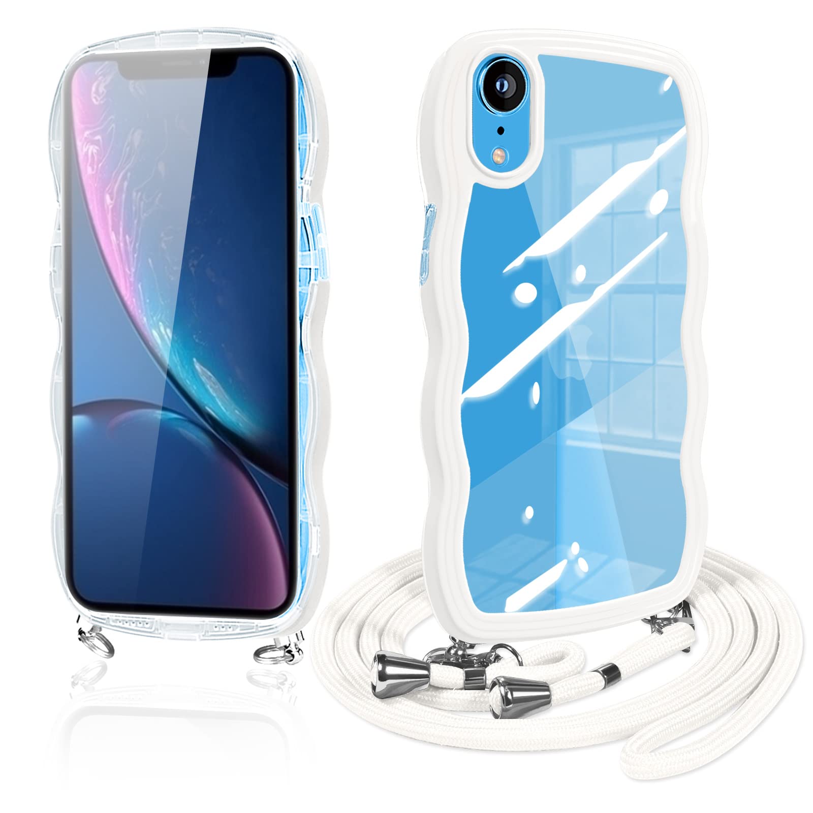 Amazon.co.jp: Guokaien iPhone XR 用の ケース ショルダー クリア