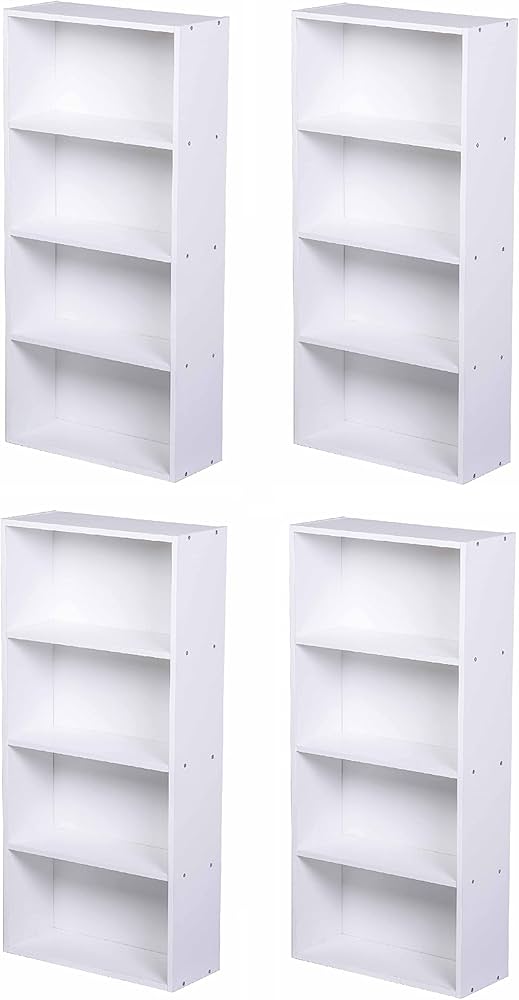 Amazon｜OKUNAI 薄型カラーボックス 4段 幅42cm 本棚 スリム 漫画 CD