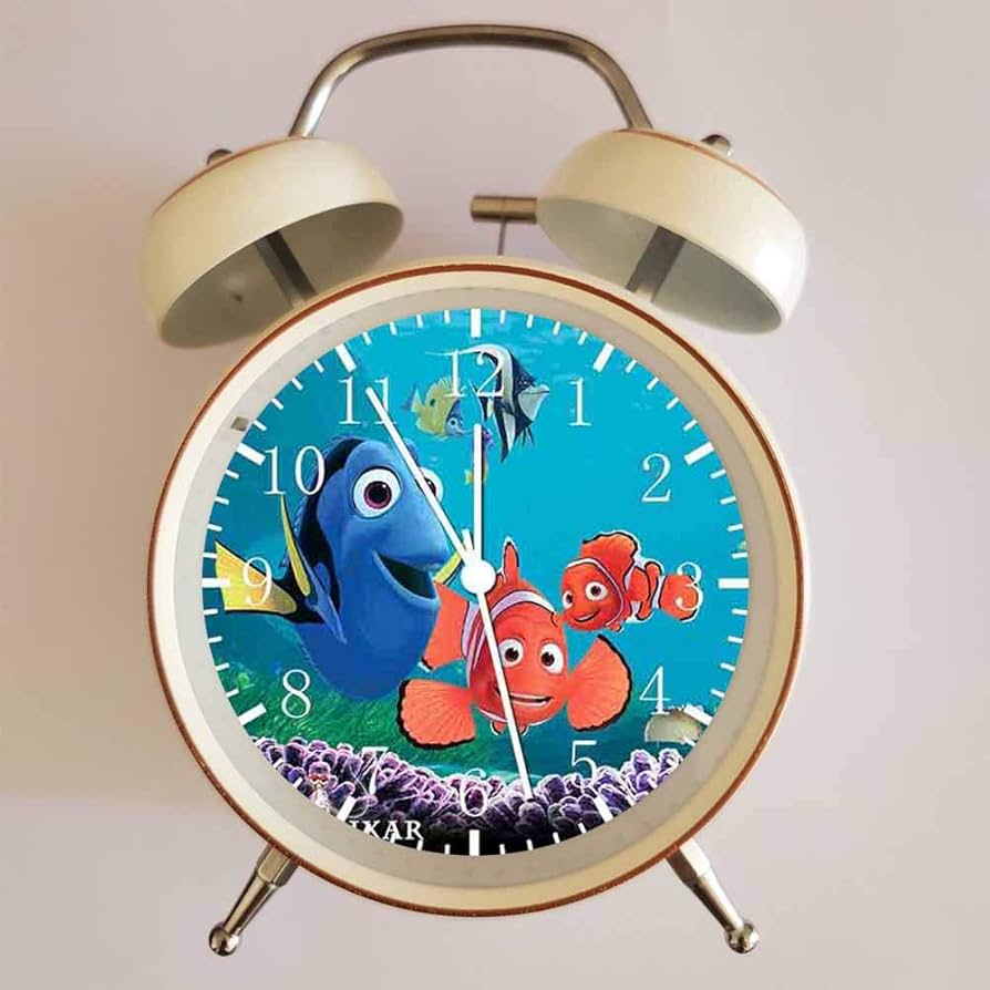 Amazon.co.jp: 白の目覚まし時計 ツインベルファインディングドリー