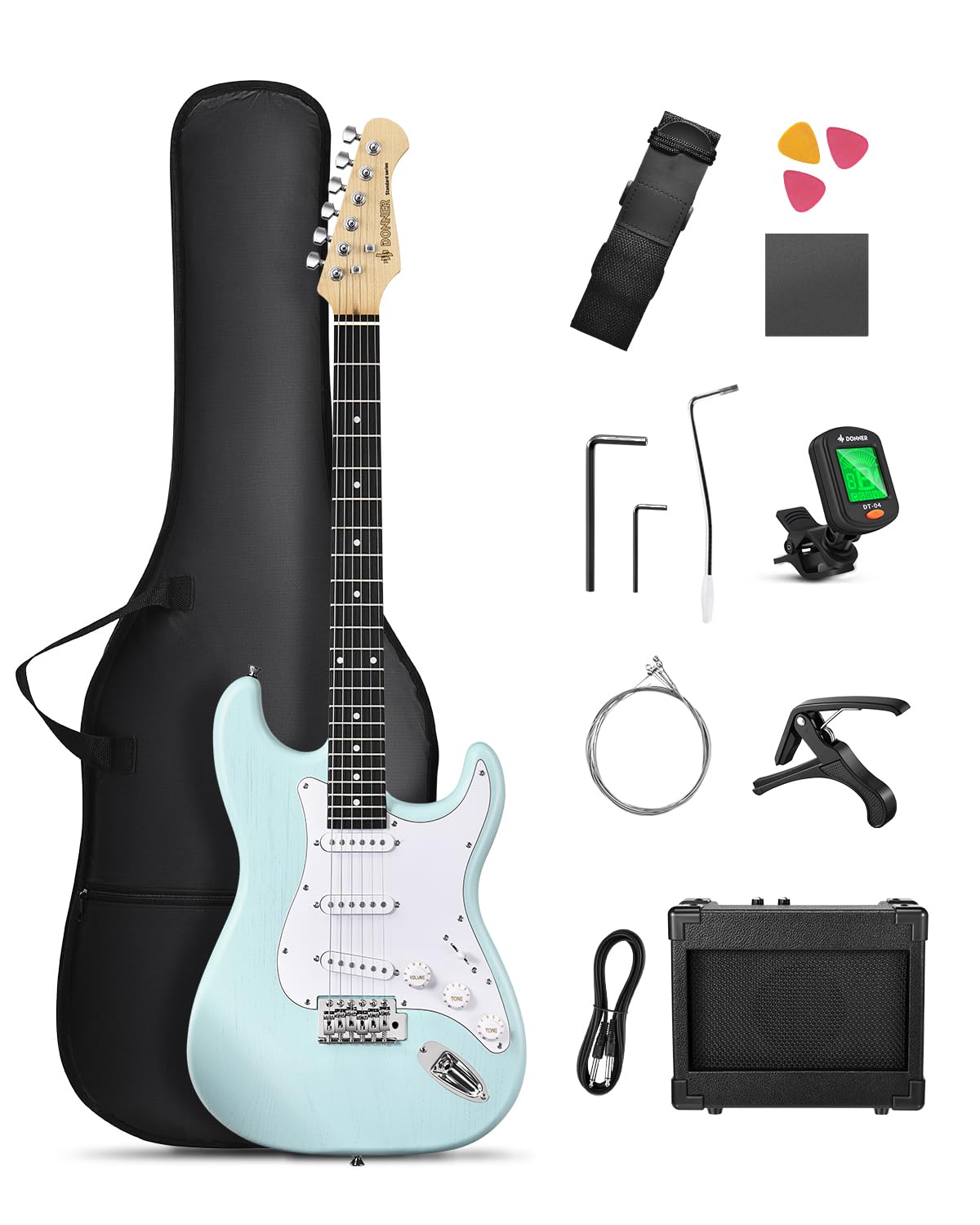 Amazon | Donner エレキギター 初心者セット STタイプ SSSピックアップ