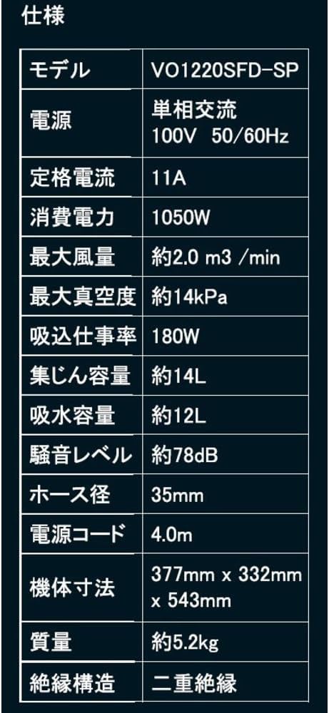 Amazon | ETG Japan Vacmaster 乾湿両用集じん機 VO1220SFD-SP | 集じん機