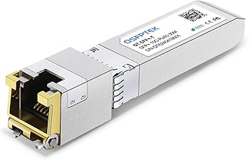 Amazon.com: QSFPTEK Módulo 10G SFP+ RJ45, 10Gbe giga Mini-GBIC SFP