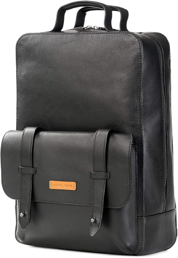 Amazon.co.jp: [MORAL CODE] レザー リュック バックパック メンズ