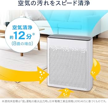 Amazon.co.jp: アイリスオーヤマ 空気清浄機 24畳 消臭 除菌 脱臭