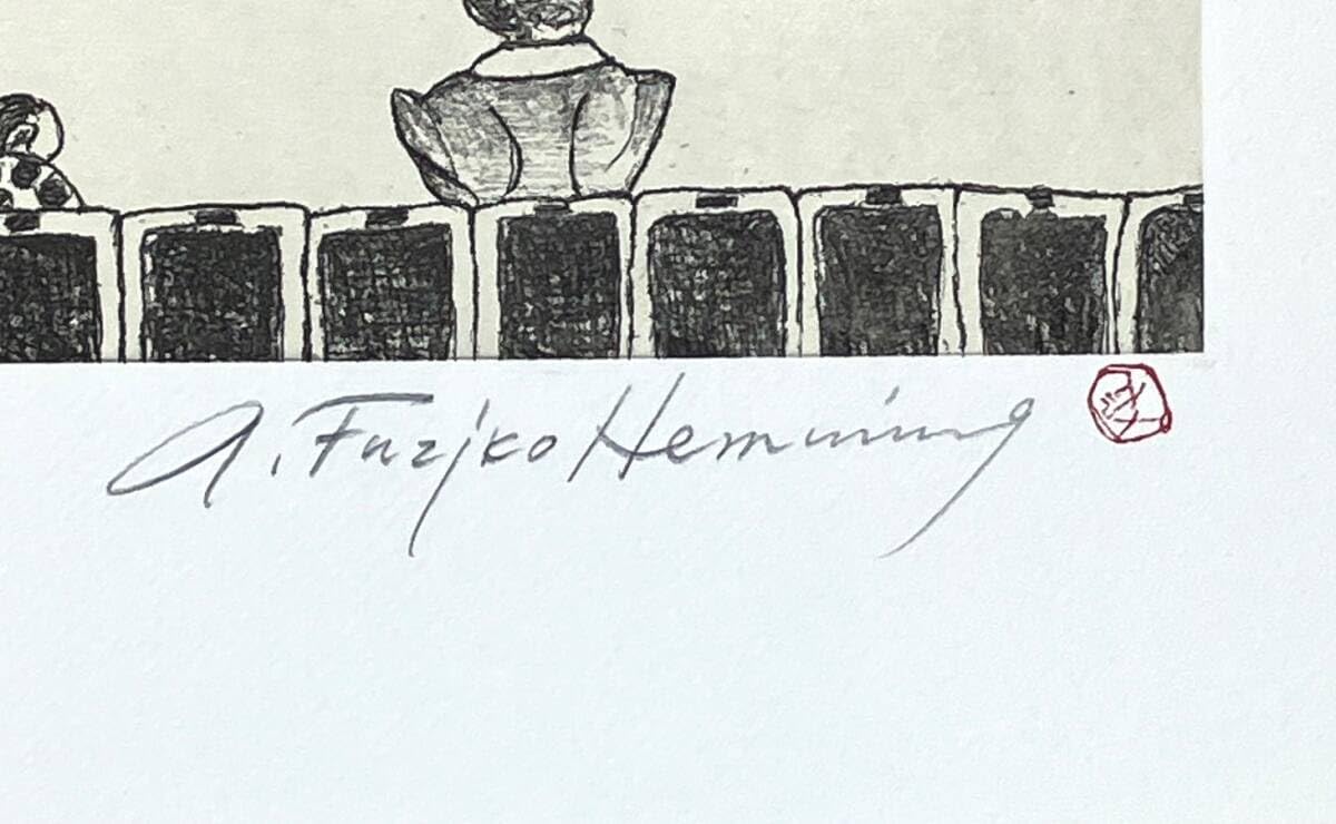 Amazon.co.jp: フジ子ヘミング 木版画 バレーリハーサル 直筆サイン