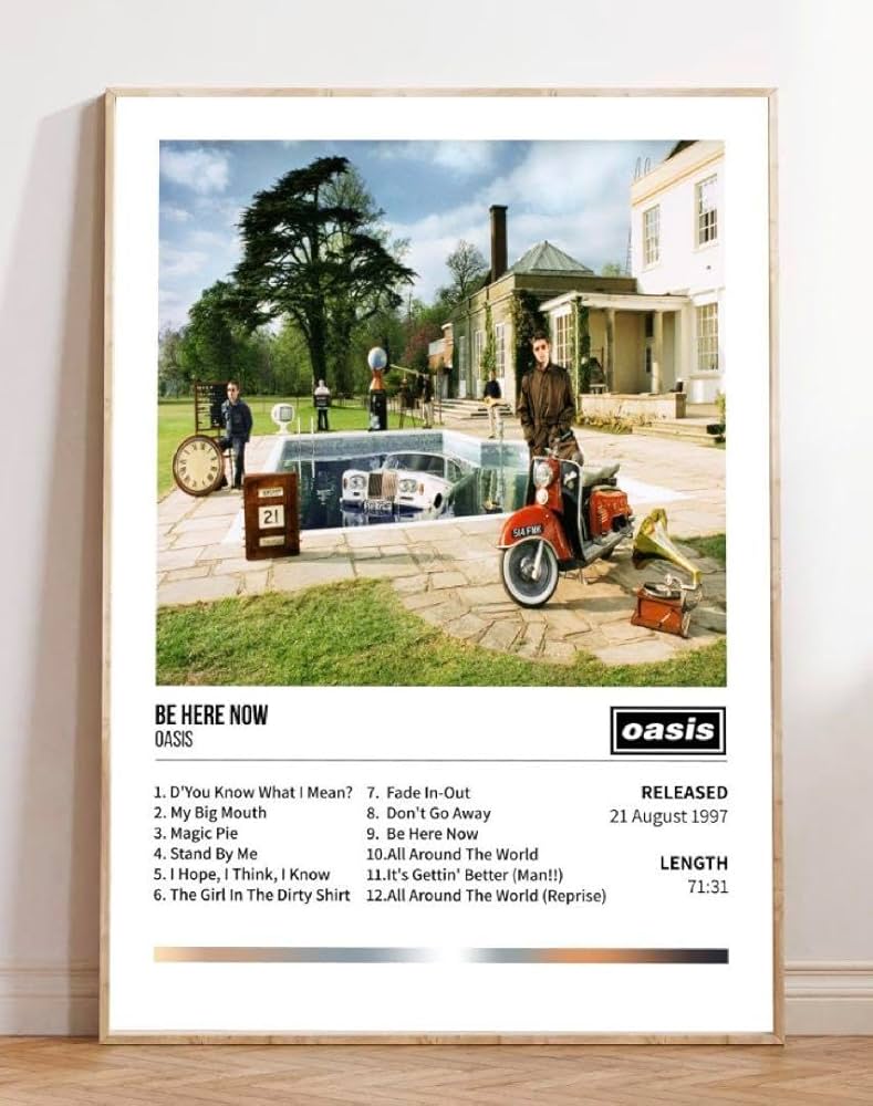 Amazon.co.jp: オアシス Oasis Be Here Now アートポスター A2版