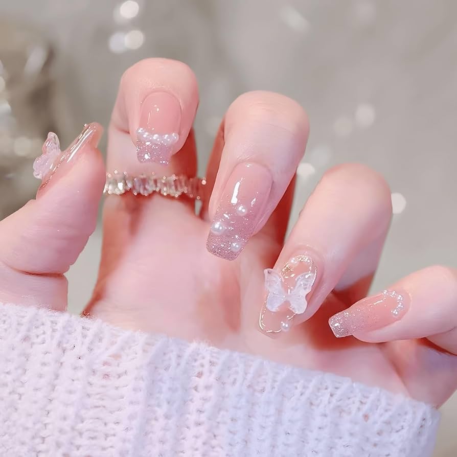 Amazon | COLORBIRD ネイルチップ ショート 24枚 ピンク ネイル 付け爪