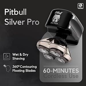 Skull Shaver Pitbull Silver PRO Head & Face Shaver - Pr | B2B