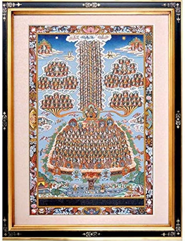 Amazon｜チベット仏画 パッサンラマ『集会樹 10725』真筆 チベット仏教