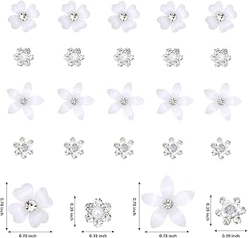 Amazon.co.jp: YISSION 20個 ミニフラワーヘアクリップ かわいいライン