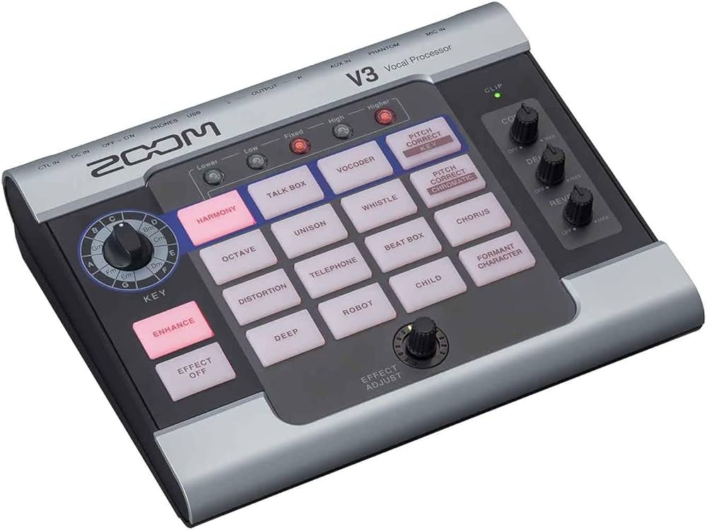 Zoom V3 Vocal Processor Vocal Effects Pedal 3-Part Harmony 16