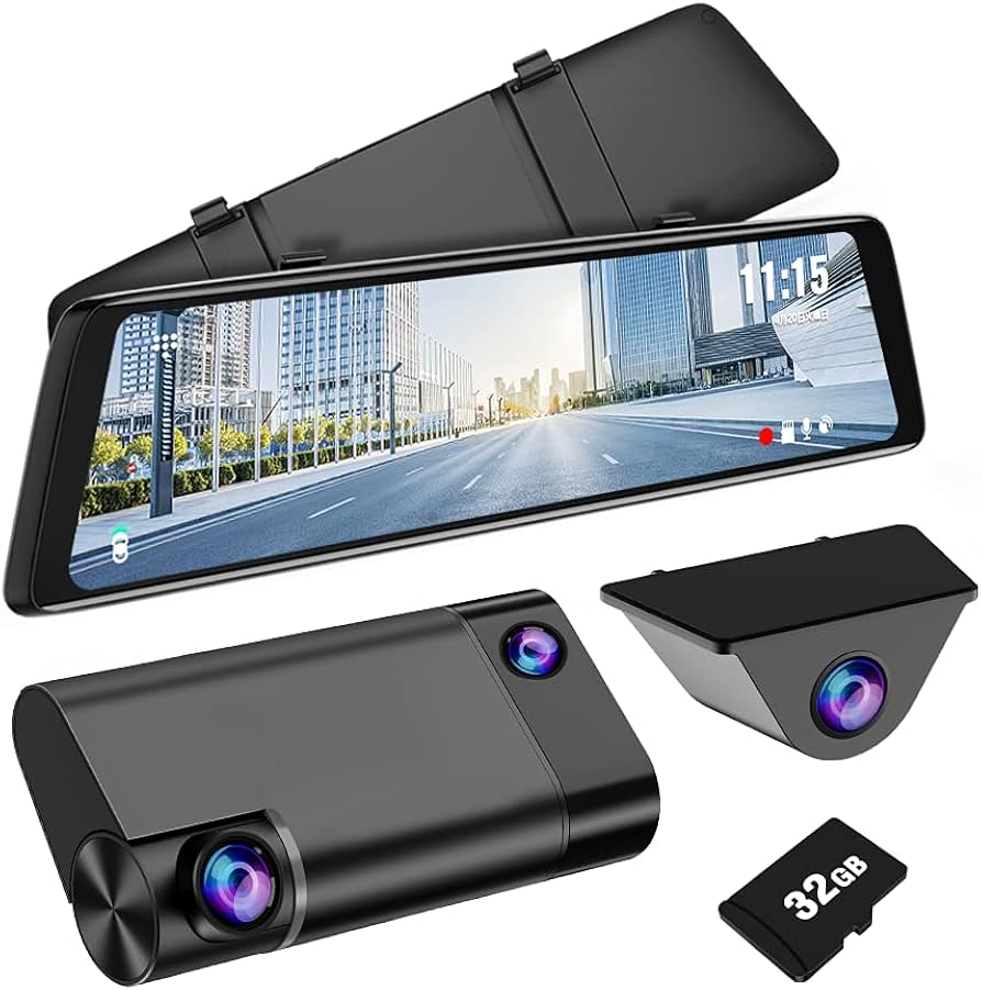 Amazon.co.jp: ドライブレコーダー ミラー型 3カメラ 分離式 前後車内