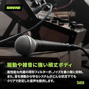Amazon.co.jp: SHURE シュア SM58-LCE ダイナミックマイク : ON/OFF