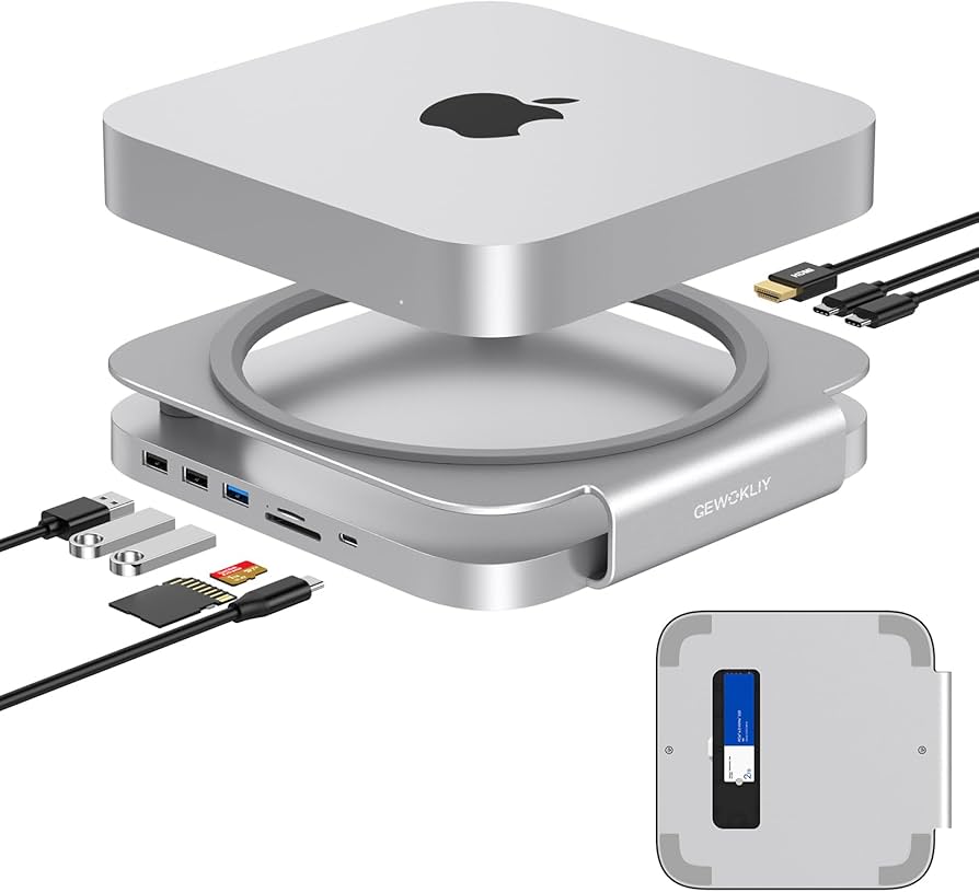 Amazon.com: GEWOKLIY Mac mini Studio Dock and Stand, Hub with SSD