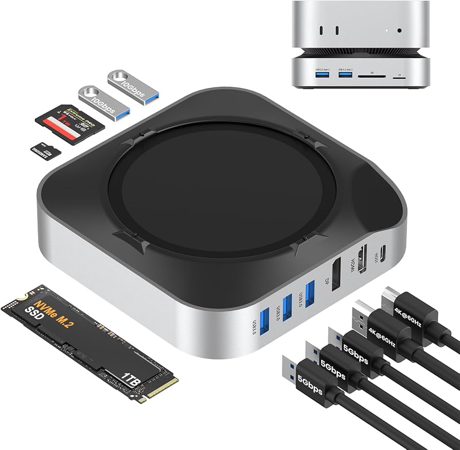 Amazon.com: BAOZEE Mac mini M4 Dock with NVMe SSD Enclosure