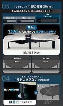 Amazon | BARWING(バーウィング) トランポリン 2人用 トランポリン