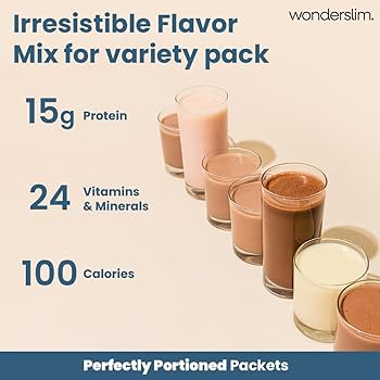 Amazon.com: WonderSlim Meal Replacement Shake, Variety Pack, 15g