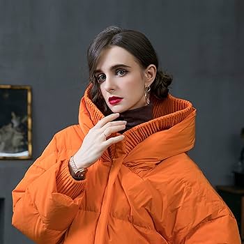 Amazon.co.jp: 冬のホワイトダックダウンルーズコートラージサイズ