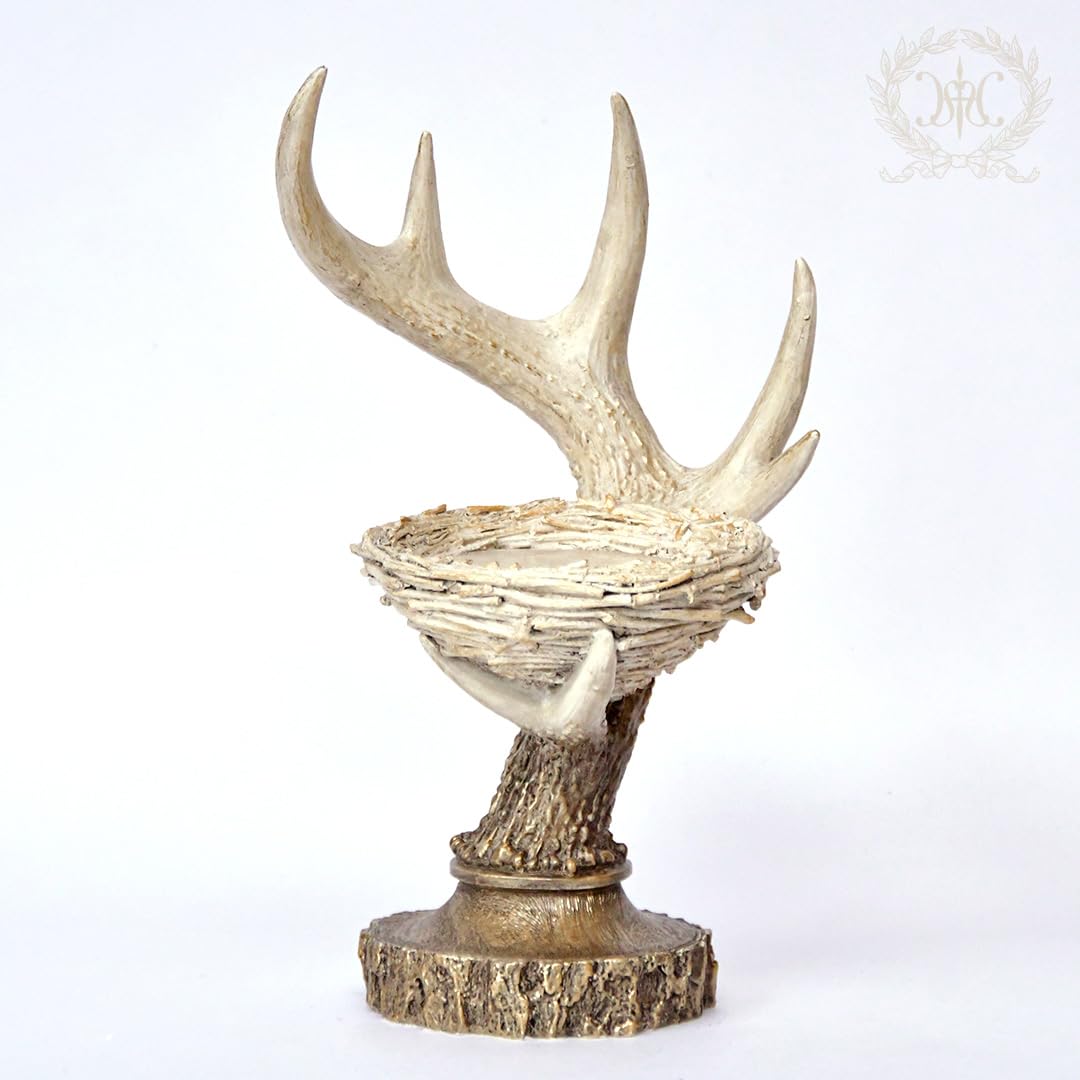 Amazon.co.jp: アントラーキャンドルホルダー 角 鹿 トナカイ ピラー
