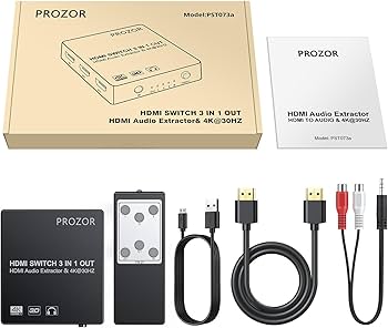 Amazon.co.jp: PROZOR HDMIセレクター 音声分離機能 4K HDMI1.4 2160p