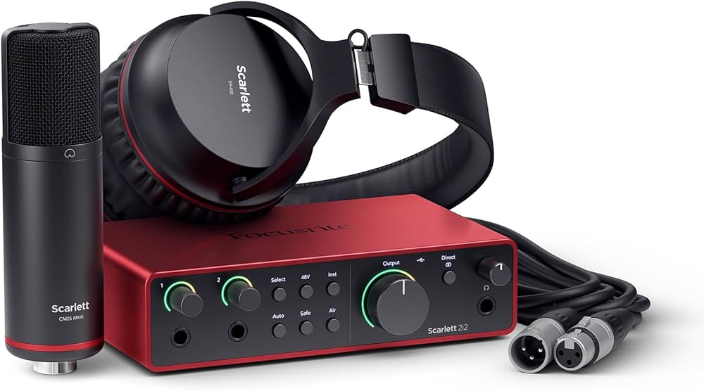 Focusrite Scarlett 2i2 Studio 4th Gen USB Audio Interface Bundle