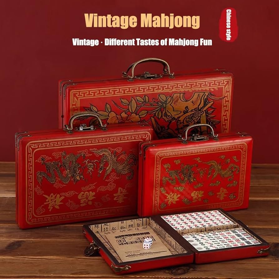 Amazon.co.jp: 麻雀牌 小型ユニバーサル麻雀セット 144 個、英語麻雀