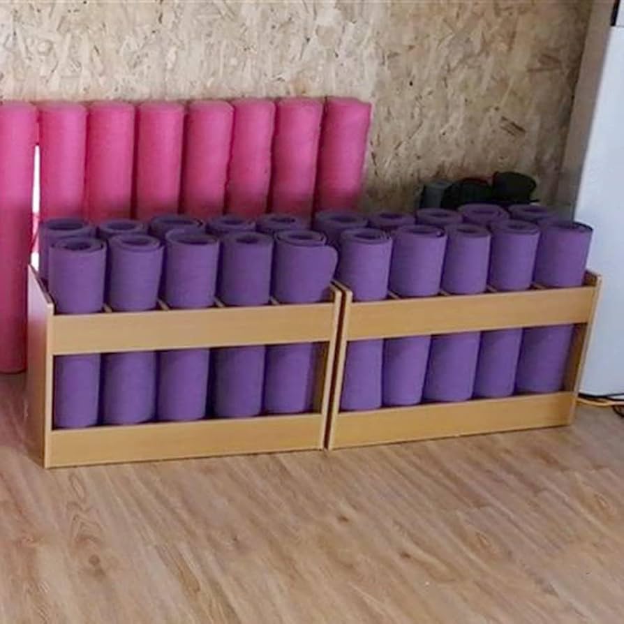 Amazon.com: Katzowen Yoga Mat Storage Basket 10-Compartment Foam