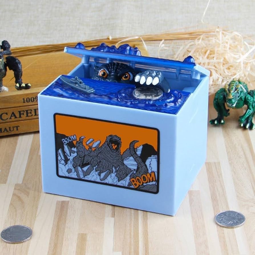 Amazon.co.jp: ミュージックつき自動ゴジラ貯金箱 43234-2384 : おもちゃ