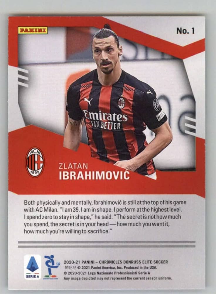 Amazon.com: 2020-21 Panini Chronicles Elite Serie A #1 Zlatan