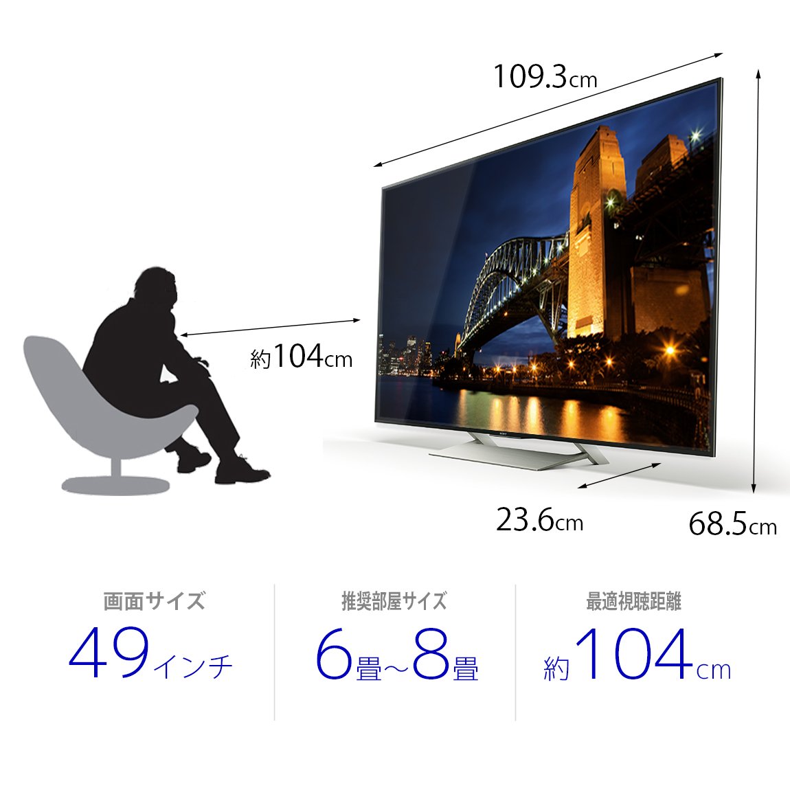 Amazon | ソニー 49V型 液晶 テレビ ブラビア KJ-49X9000E 4K Android