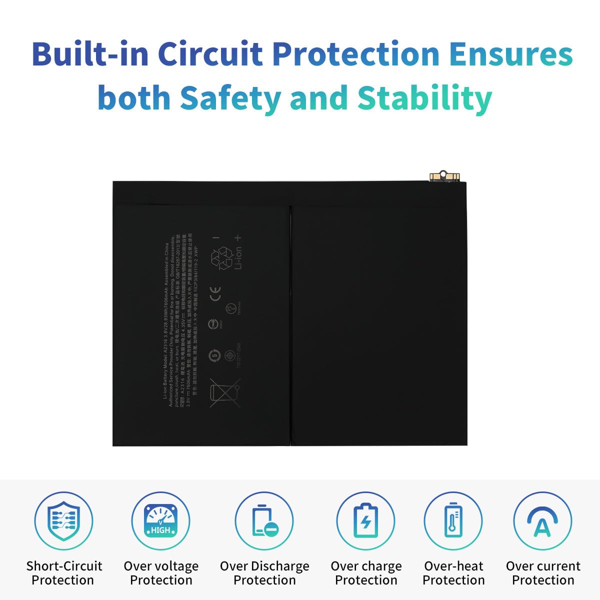 Amazon.com: Pinsinholy A2288 A2316 Battery Compatible with iPad