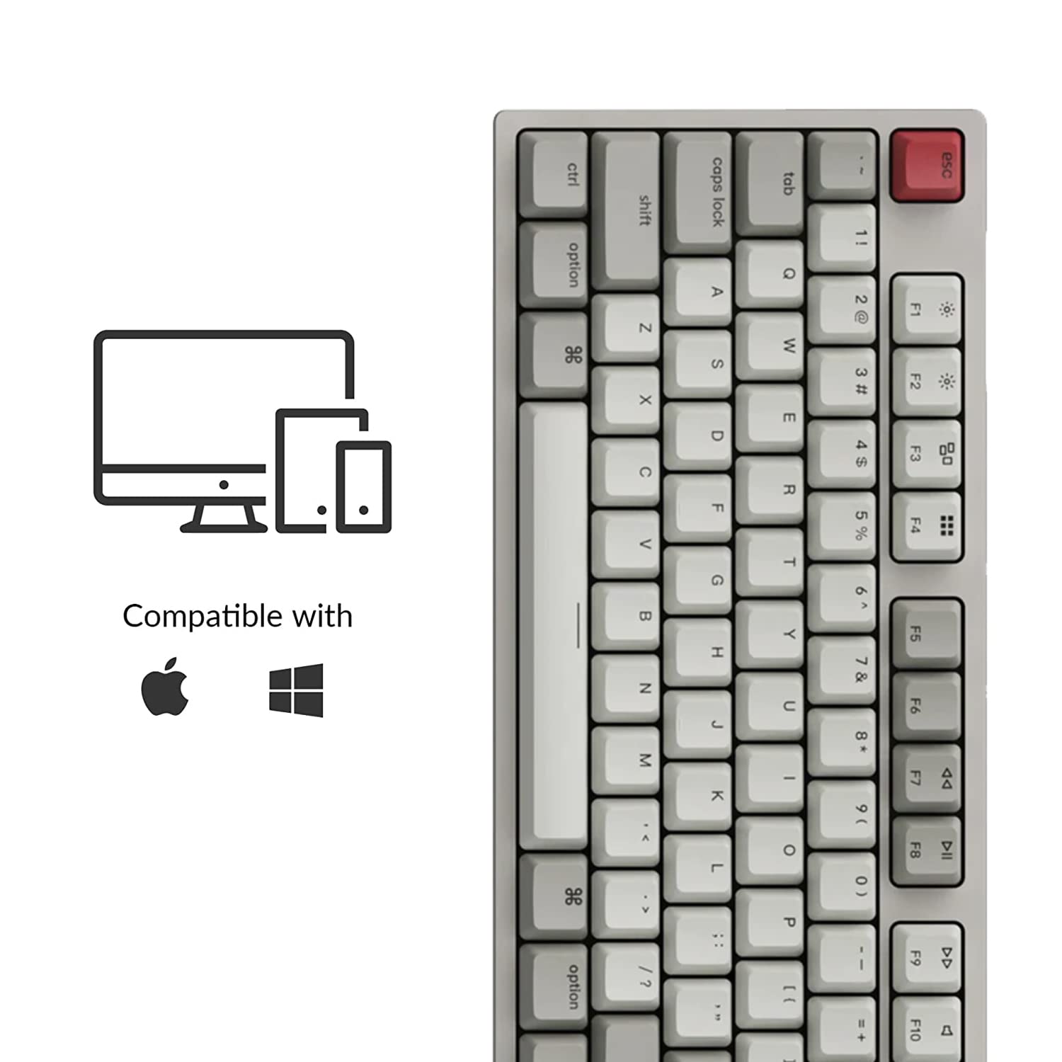 Amazon | Keychron C2 フルサイズ 有線メカニカルキーボード Mac対応