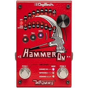 DIGITECH HammerOn - ペダルレス、2つのフットスイッチを搭載した