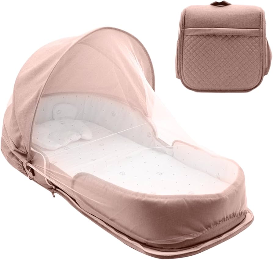 Amazon | ベビーベッド 折りたたみ式 ベッドインベッド 蚊帳付き