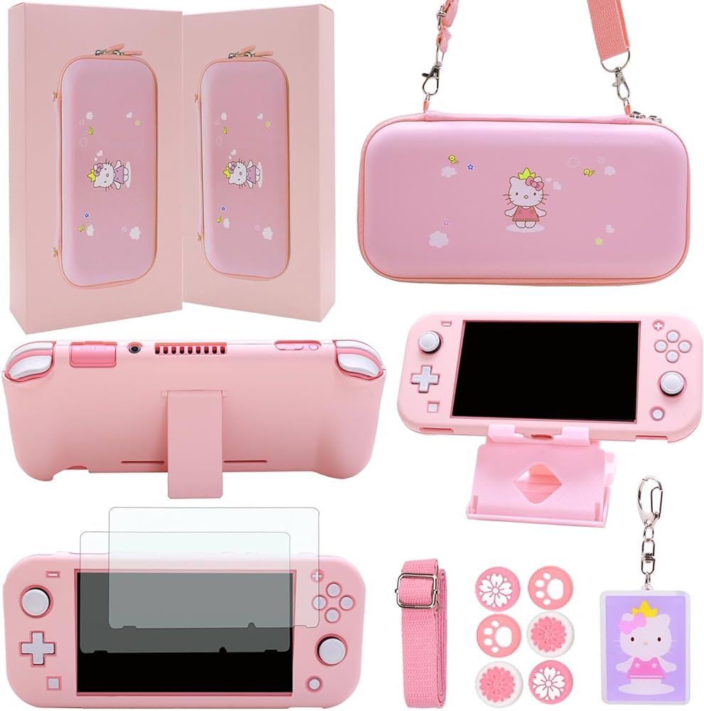 GUTIAL Accessories Bundle for Nintendo Switch Lite - Cute Kawaii