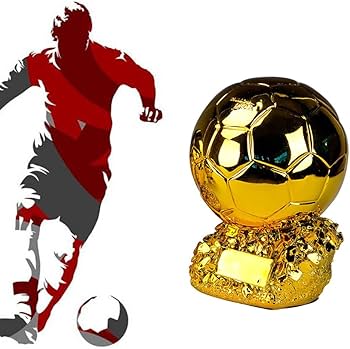 Amazon.co.jp: WOLWES バロンドールのトロフィーのレプリカ ゴールデン