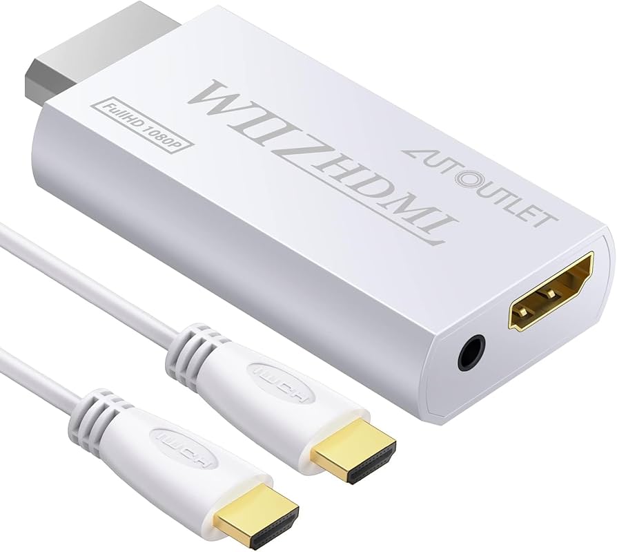 Amazon.co.jp: AUTOUTLET Wii to Hdmi アダプタ 1.5M HDMIケーブル付き
