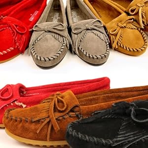 Amazon | [ミネトンカ] フリンジ ペタンコ シューズ [キルティー