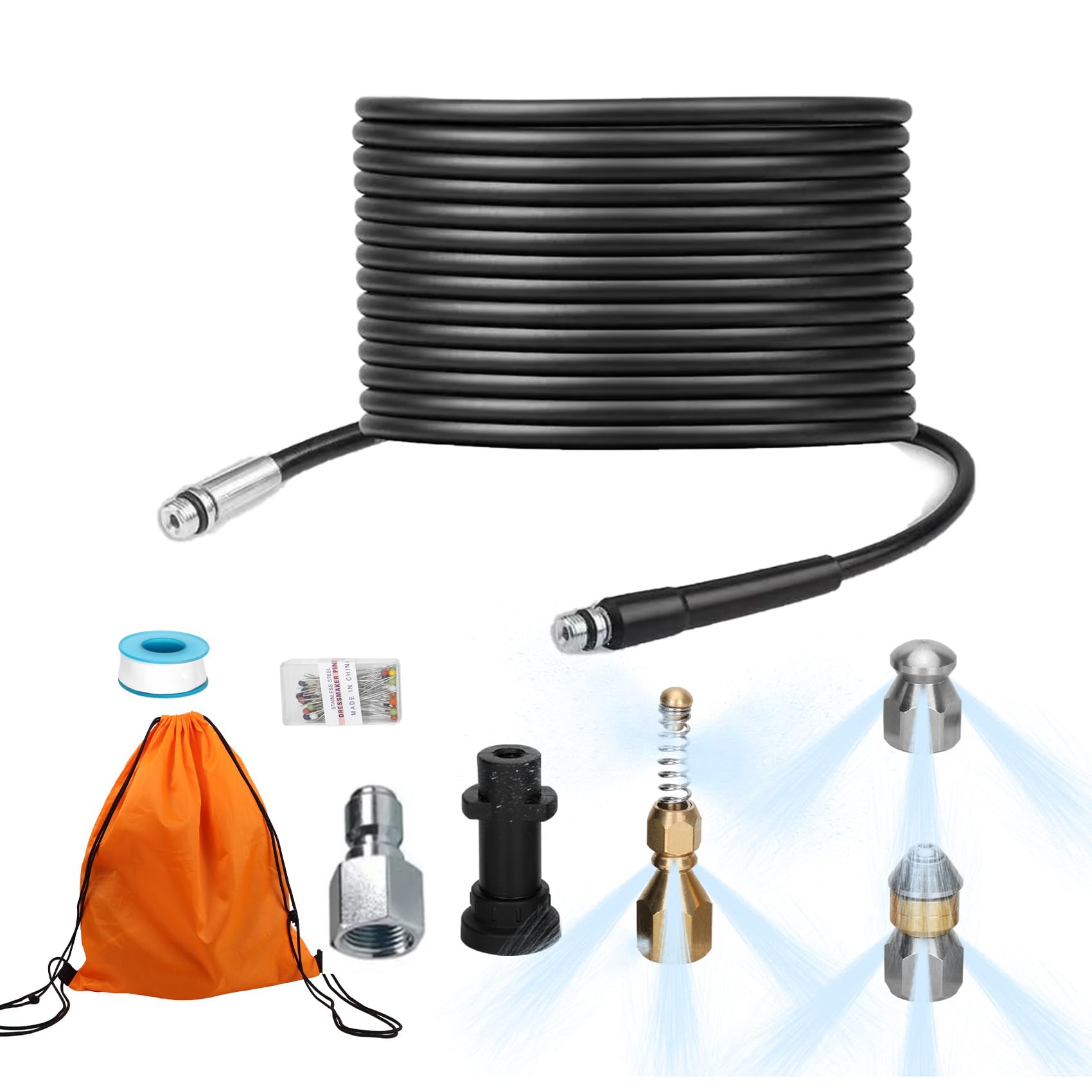 Amazon.co.jp: ankonパイプクリーニングホース ケルヒャー 15m 高圧